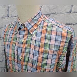 Peter Millar Men's Button Down Shirt Check Colorful Multicolors